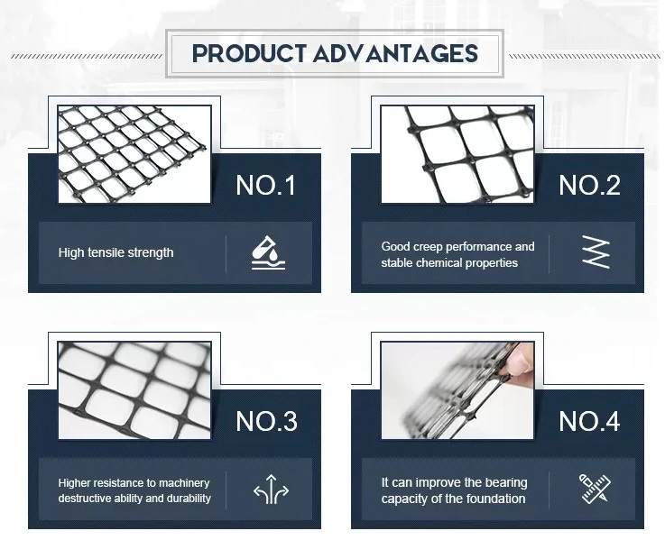 Υψηλός - HDPE PP τιμών ποιοτικού διαξωνικό Uniaxial Geogrid