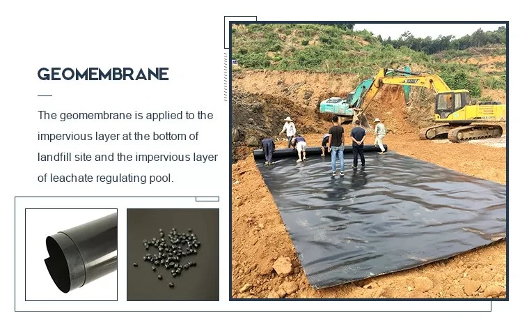 Αντιδιαρροή Αδιάβροχο HDPE Γεωμεμβράνη 0,2 mm - 2,5 mm Για τα χώματα υγειονομικής ταφής 4