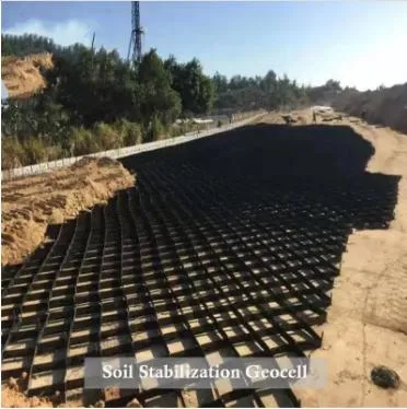 HDPE μαύρο διάτρητο με υφή σταθερές γεωκύτταρα με κλίση γεωκύτταρα γεωκύτταρα για το χώρο της πολιτικής μηχανικής 3
