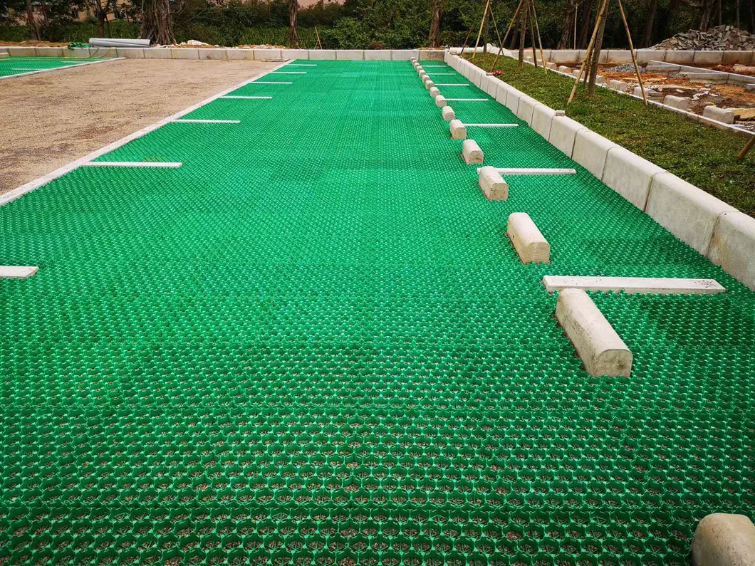 HDPE πλαστικό ελαστικό ελαστικό σταθεροποιητικό πλέγμα για το χώρο στάθμευσης εξωτερική οροφή κήπος διαπερατές λιθόστρωτες αγκυροβόλησης 0