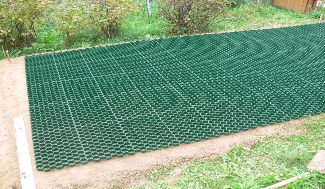 HDPE πλαστικό ελαστικό ελαστικό σταθεροποιητικό πλέγμα για το χώρο στάθμευσης εξωτερική οροφή κήπος διαπερατές λιθόστρωτες αγκυροβόλησης 8
