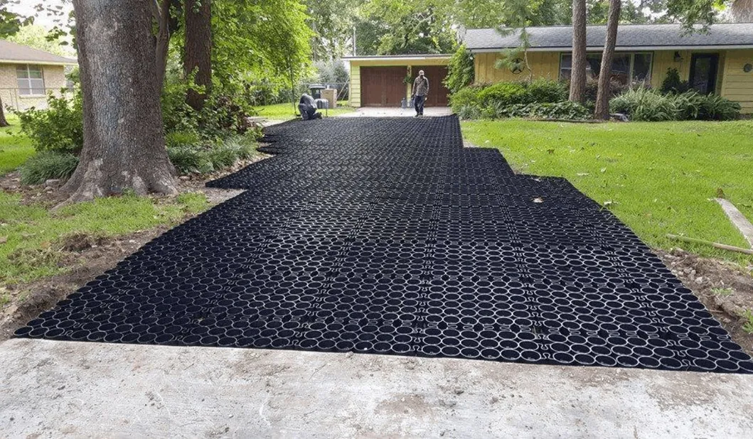 HDPE πλαστικό ελαστικό ελαστικό σταθεροποιητικό πλέγμα για το χώρο στάθμευσης εξωτερική οροφή κήπος διαπερατές λιθόστρωτες αγκυροβόλησης 12