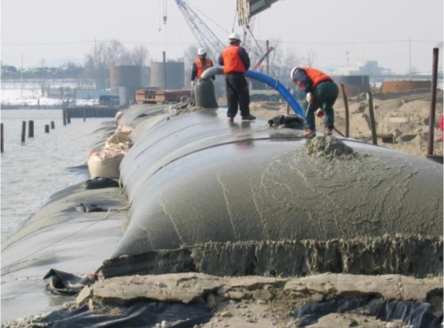 Υφαμένο πολυπροπυλένιο Geotextile φίλτρο τσαντών Geotube απομακρύνοντας το νερό 7.5x10ft