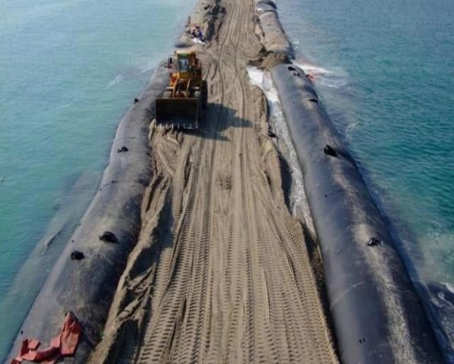 Εκβαθυμένες Geotextile τσάντες φίλτρων ιζημάτων τσαντών Geotube απομακρύνοντας το νερό