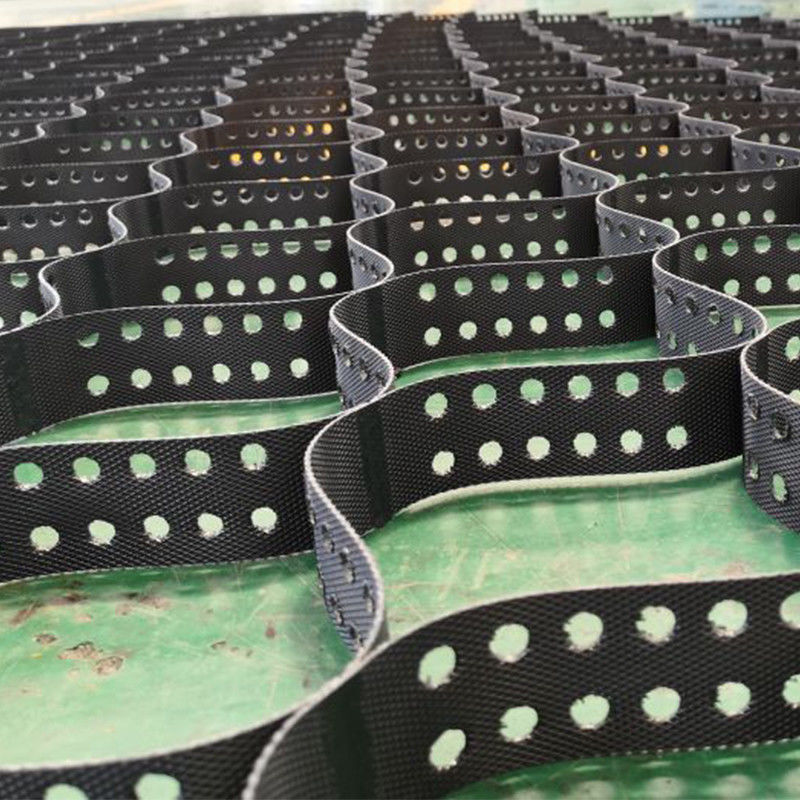 Υλικό πλέγματος από χαλίκι HDPE Δρόμος οδικής διαδρομής Γεωκύτταρο με υφή για την ενίσχυση οδικών οδών