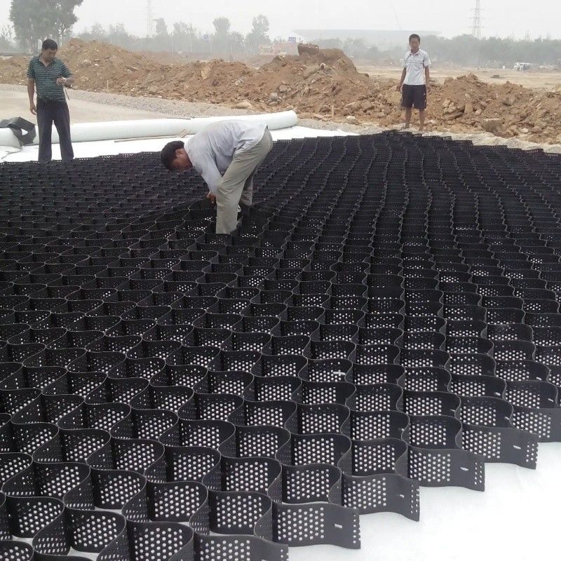 250mm 75mm 100mm 150mm Hdpe Geocell Υψηλής υφής HDPE Χονδρικά χάλκινο χαλίκι πλαστικό Geocell απευθείας εργοστασιακή τιμή