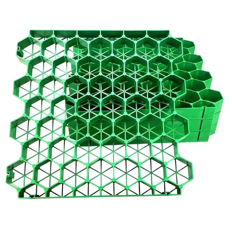 Εταιρεία κατασκευής HDPE Grid Plastic Gravel Paver Grid Grid για οδική οδό και χώρο στάθμευσης πράσινο μαύρο χρώμα