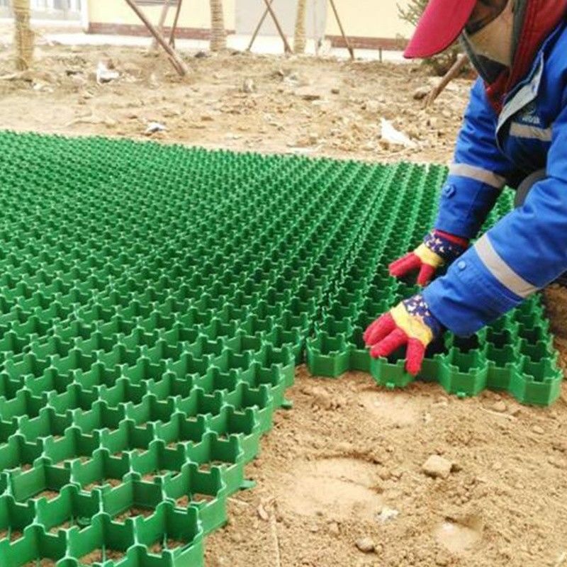 Εταιρεία κατασκευής HDPE Grid Plastic Gravel Paver Grid Grid για οδική οδό και χώρο στάθμευσης πράσινο μαύρο χρώμα