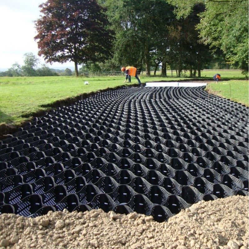 50MM 100mm 150mm HDPE Γεωκυψέλη για Έλεγχο Διάβρωσης Δρόμου Σταθεροποιητής Χαλικιού Πίνακας Αποστράγγισης Κήπου Προστασία Πρανών Οδοστρώματος