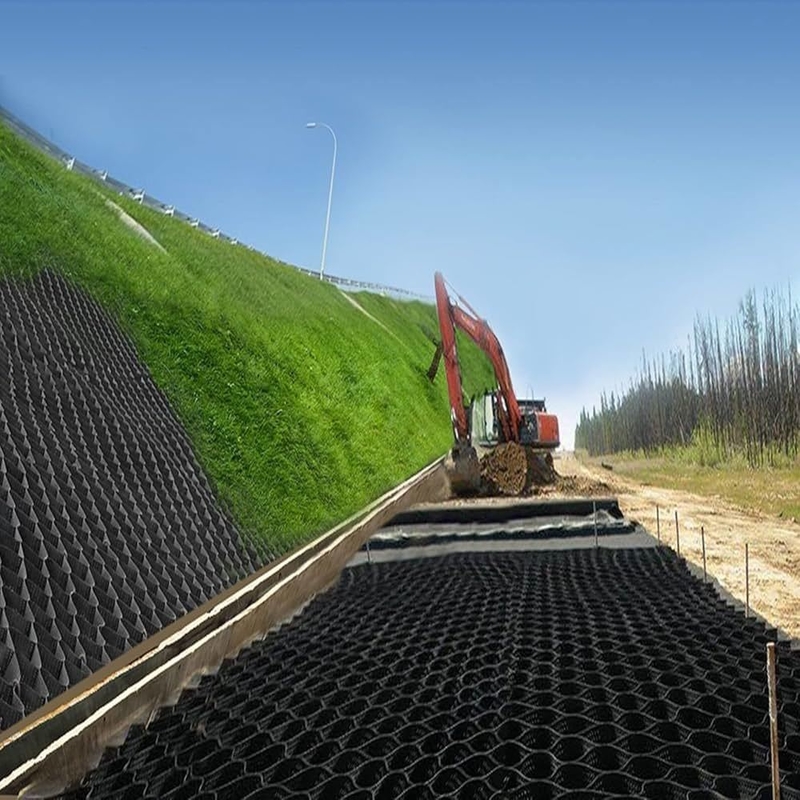 Ανθεκτικό HDPE γεωκύτταρα ομαλή επιφάνεια HDPE γεωκύτταρα για τον έλεγχο της διάβρωσης των οδικών οδών για τις πλαγιές που υποστηρίζουν τοίχους
