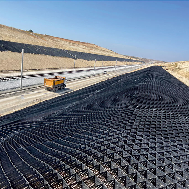 Πλαστικό ASTM Standard Οδικό Πλέγμα Χαλίκι Κυψελωτό HDPE Γεωκυψέλη για Ενίσχυση Τοίχου Αντιστήριξης Προστασία Πρανών Δρόμου Γεωκυψέλη Ελέγχου Διάβρωσης