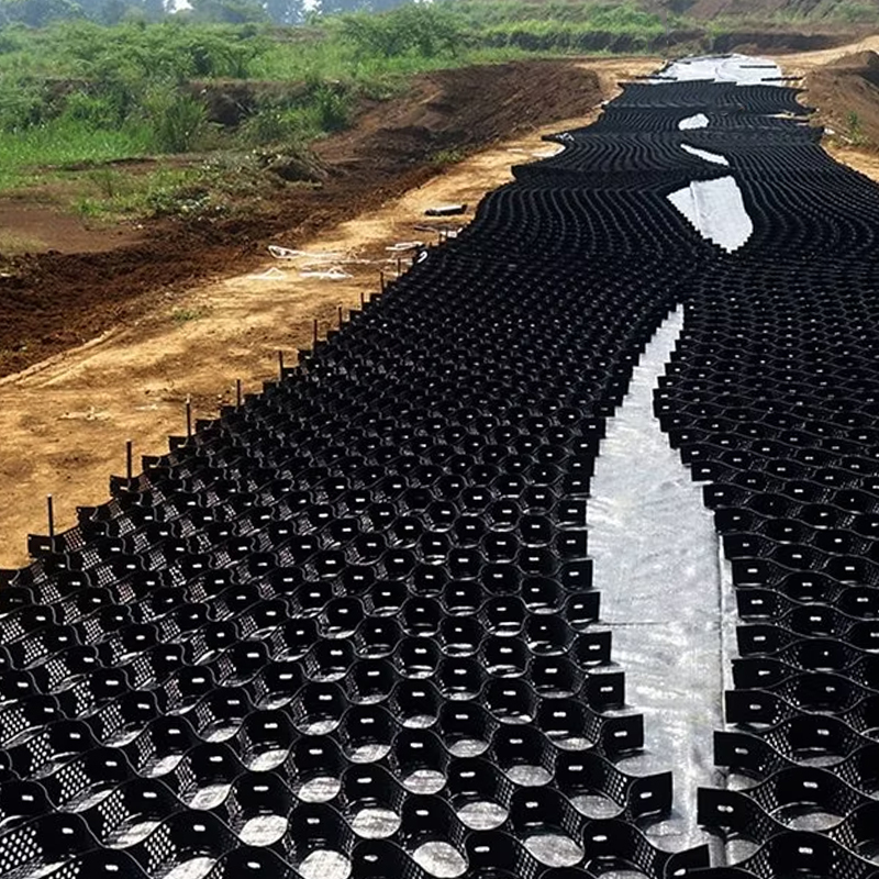 Πλαστικό ASTM Standard Οδικό Πλέγμα Χαλίκι Κυψελωτό HDPE Γεωκυψέλη για Ενίσχυση Τοίχου Αντιστήριξης Προστασία Πρανών Δρόμου Γεωκυψέλη Ελέγχου Διάβρωσης