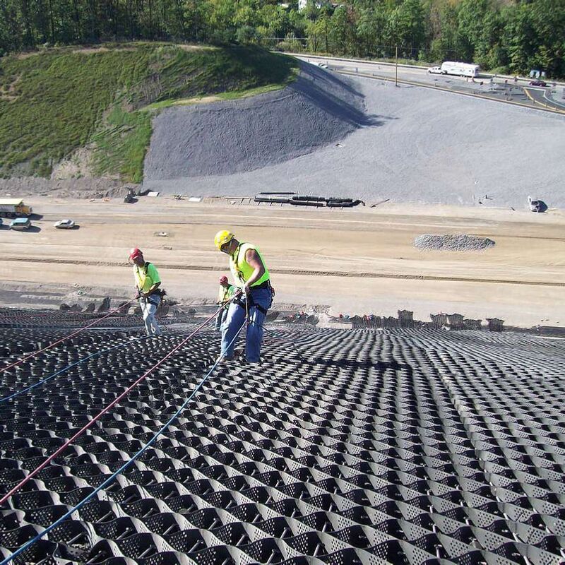 Πλαστικό κυψελωτό HDPE για χαλίκι σε δρόμο, έλεγχος εδάφους HDPE Geocell σε δρόμο για ενίσχυση δρόμου, προστασία πρανών, έλεγχος διάβρωσης, χαλίκι, αυτοκινητόδρομος